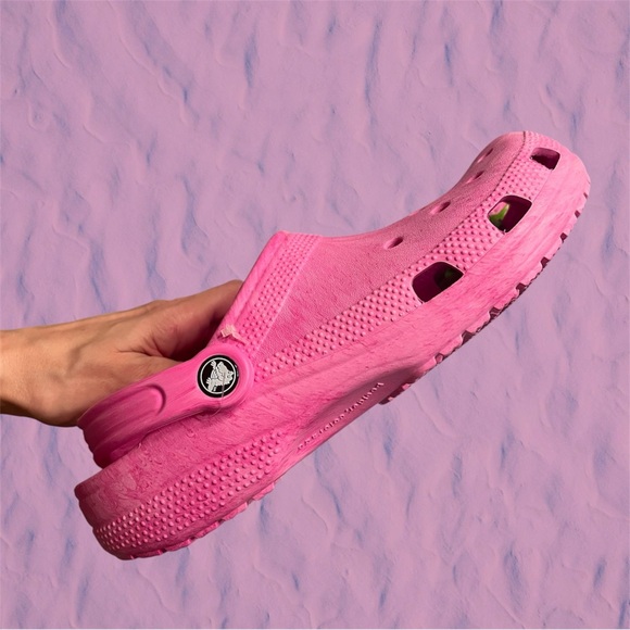Crocs™ Womens Classic Pink Watercolor Marbled Clog Size W 10 M 8 - Picture 8 of 10